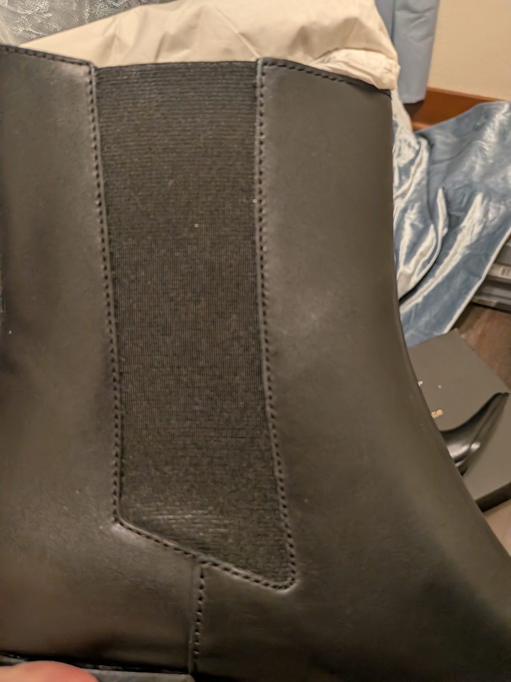 Rag & Bone Women's Black Leather Joni Chelsea Boots 41/11 Like New DEAL! - Picture 14 of 16